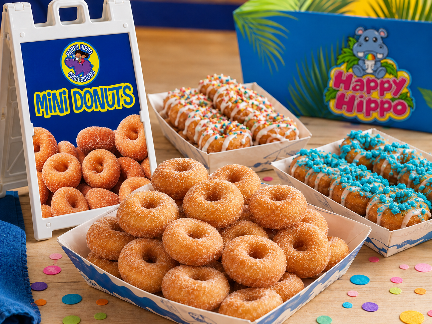 Happy Hippo mini donut party