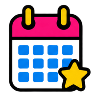 calendar with star