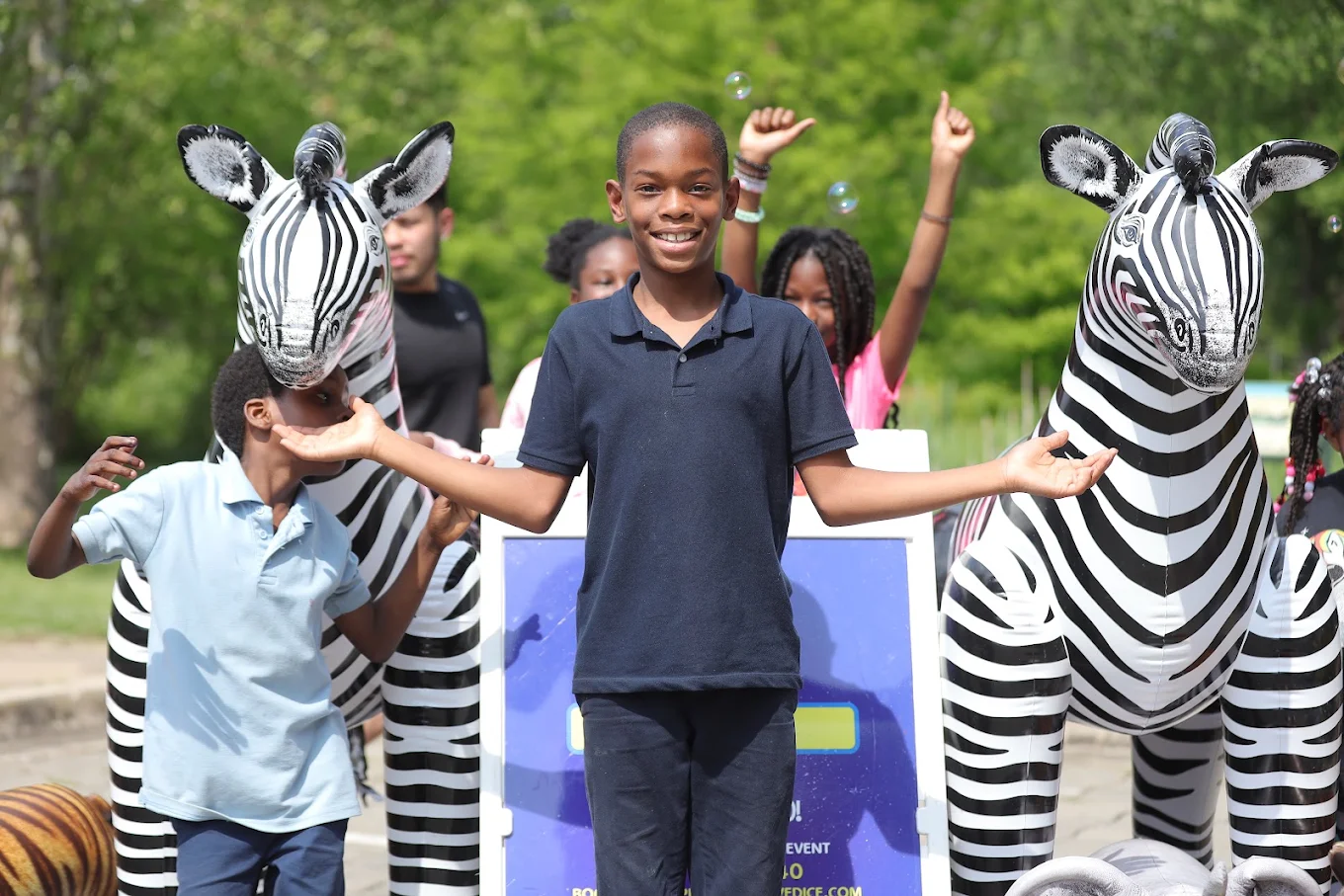 Child enjoying a Happy Hippo event